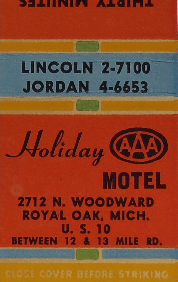 Holiday Motel - Matchbook (newer photo)